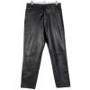 KOŽENÉ dámské černé kalhoty L