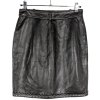 KOŽENÁ dámská černá sukně M