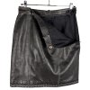 KOŽENÁ dámská černá sukně M