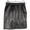 KOŽENÁ dámská černá sukně M