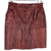 KOŽENÁ dámská červená sukně M