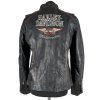 KOŽENÁ dámská černá moto bunda Harley Davidson XL