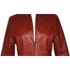 KOŽENÁ dámská červená zateplená bunda na zip ENJOY L 6