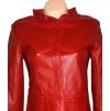 KOŽENÁ dámská červená měkká bunda bolerko XSS 2