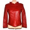 KOŽENÁ dámská červená měkká bunda bolerko XSS