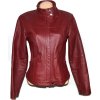 KOŽENÁ dámská vínová bunda na zip CLOCKHOUSE ML