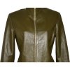 KOŽENÁ dámská khaki zelená měkká bunda na zip 44 3