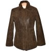 KOŽENÁ dámská hnědá bunda na zip DONNA L