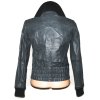 KOŽENÁ dámská šedá měkká bunda na zip VERO MODA M 6