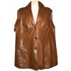 KOŽENÝ dámský hnědý měkký kabát GERRY WEBER XXXXL/54