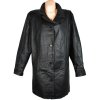 KOŽENÝ dámský černý měkký kabát  XXXL