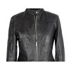 KOŽENÁ dámská černá bunda na zip M