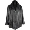 KOŽENÝ dámský černý kabát 58