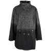 Vlněný dámský šedočerný kabát WEGA 22/48