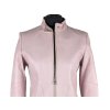 KOŽENÁ dámská růžová bunda na zip AMISU 38