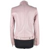 KOŽENÁ dámská růžová bunda na zip AMISU 38