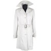 KOŽENÝ dámský bílý kabát s páskem KARA M