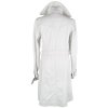 KOŽENÝ dámský bílý kabát s páskem KARA M