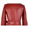 KOŽENÝ dámský červený kabátek s páskem Orsay 38