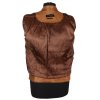 Kožená dámská tónovaná koňaková bunda MASSIMO DUTTI   S*