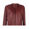 KOŽENÁ dámská červená bunda na zip KARA 46