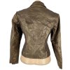 KOŽENÁ dámská zlatá bunda na zip ARMA M