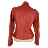 KOŽENÁ dámská červená bunda na zip BRUNO BANANI M