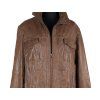 KOŽENÁ dámská hnědá bunda na zip 52/26
