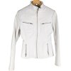KOŽENÁ dámská bílá bunda na zip Traction XS