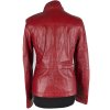 KOŽENÁ dámská červená bunda na zip M