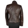 KOŽENÁ dámská hnědá bunda na zip Mirka Talavašková M