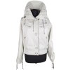 KOŽENÁ dámská bílá bunda na zip Steffel S