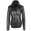 KOŽENÁ dámská černá bunda na zip Calypso M