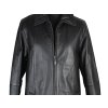 KOŽENÝ dámský černý zateplený kabát Different M, L