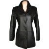 KOŽENÝ dámský černý měkký kabát William & Delvin XXL 4