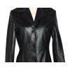KOŽENÝ dámský černý měkký kabát William & Delvin M