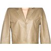 KOŽENÝ dámský béžový měkký kabát L 4