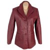 KOŽENÉ dámské vínové sako 12/38