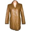 KOŽENÝ dámský hnědý měkký kabát LLD L