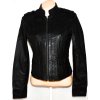 KOŽENÁ dámská černá měkká bunda na zip NEW LOOK M 4