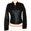KOŽENÁ dámská černá měkká bunda na zip NEW LOOK M