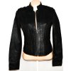 KOŽENÁ dámská černá měkká bunda na zip NEW LOOK M 2