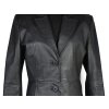 KOŽENÝ dámský černý kabát CERO M, L, XL 2