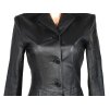 KOŽENÝ dámský černý měkký kabát CERO S, M