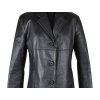 KOŽENÝ dámský černý kabát CERO L