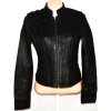 KOŽENÁ dámská černá měkká bunda na zip NEW LOOK M 3