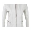 KOŽENÁ dámská bílá bunda na zip MARTINEK S