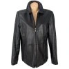 KOŽENÁ dámská černá bunda na zip Style & Co XL