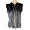 Dámská šedá kožešinová vesta UNI