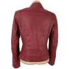 KOŽENÁ dámská červená bunda na zip CABRINI 36